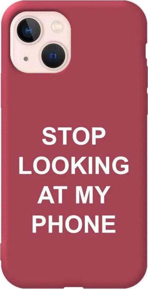 İphone 13 Mini Bordo Renkli Silikon Telefon Kılıfı - Stop Looking