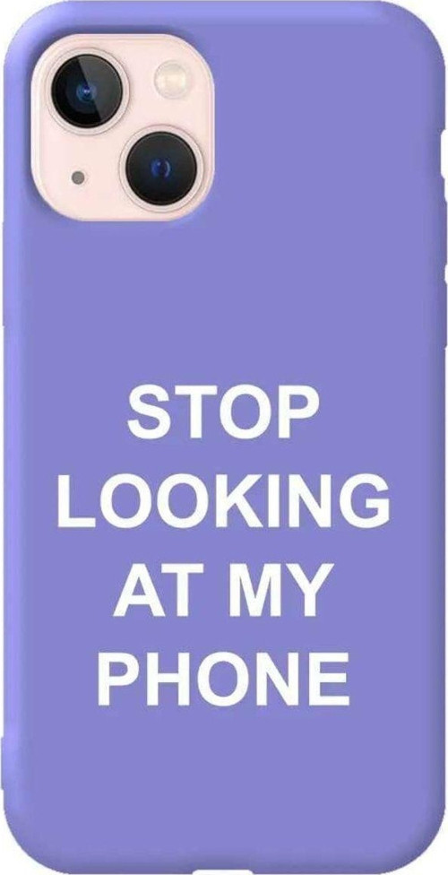 İphone 13 Mini Lila Renkli Silikon Telefon Kılıfı - Stop Looking