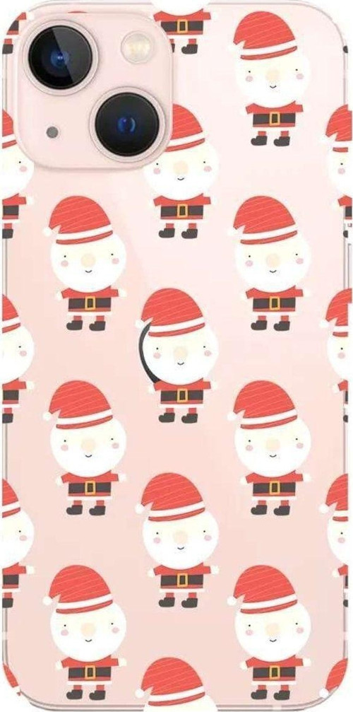 İphone 13 Mini Seffaf Telefon Kılıfı - Cartoon Claus