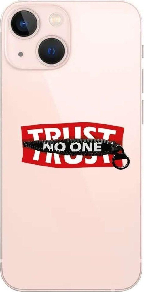 İphone 13 Mini Seffaf Telefon Kılıfı - Trust No One