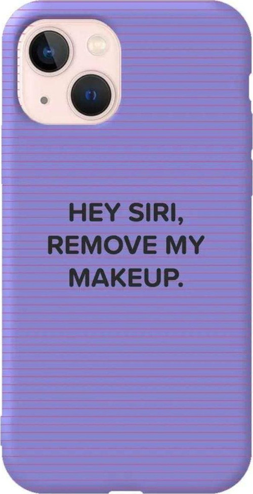 İphone 13 Mini Lila Renkli Silikon Telefon Kılıfı - Hey Siri