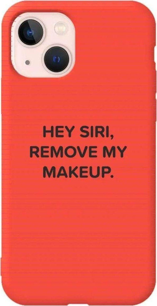 İphone 13 Mini Turuncu Renkli Silikon Telefon Kılıfı - Hey Siri