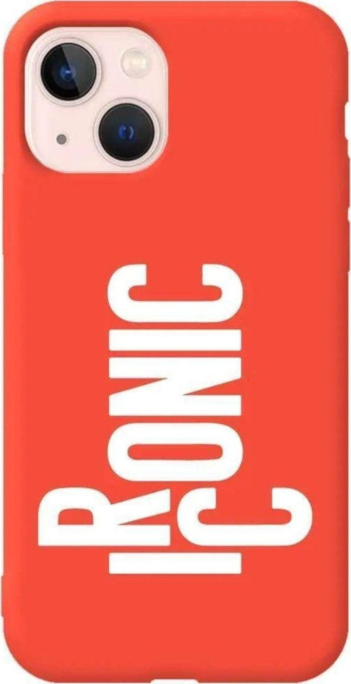 İphone 13 Mini Turuncu Renkli Silikon Telefon Kılıfı - Ironic