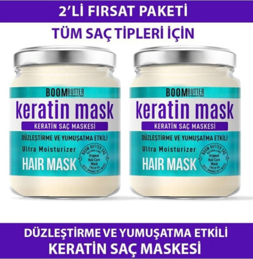 Boom Butter Keratin Saç Maskesi İkili Paket-Mfreyon00912