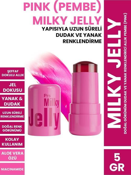 Milky Jelly Doğal Görünüm Dudak Ve Yanak Renklendirici Allık Pembe (Pink) 5 Gr