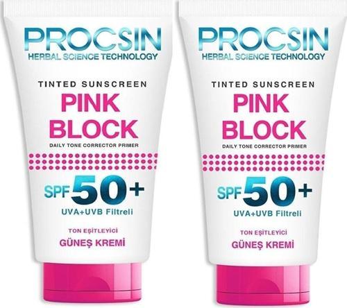 Pink Block Aydılantıcı Spf50+ 2X50Ml Güneş Kremi