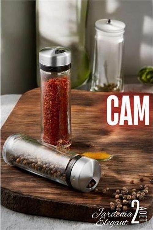 Cam Tuzluk Baharatlık 2 ADET Jardenia Elegant