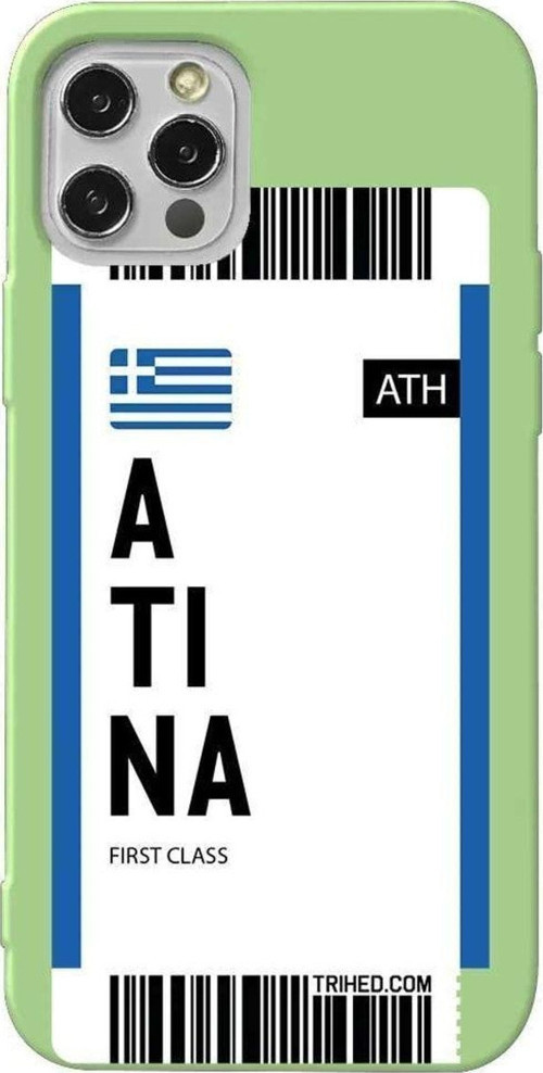 iPhone 13 Pro Açık Yeşil Renkli Silikon Telefon Kılıfı - Atina Bileti