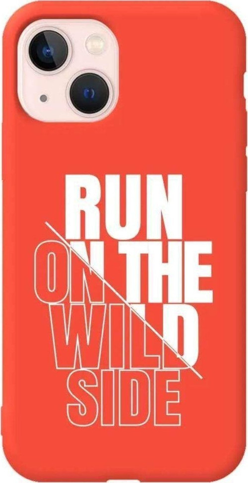İphone 13 Mini Turuncu Renkli Silikon Telefon Kılıfı - Wild Side