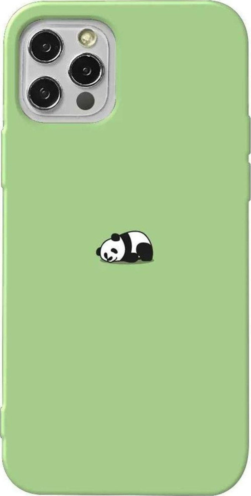 iPhone 13 Pro Açık Yeşil Renkli Silikon Telefon Kılıfı - Miskin Panda