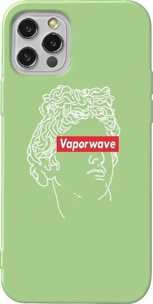 iPhone 13 Pro Açık Yeşil Renkli Silikon Telefon Kılıfı - Vaporwave