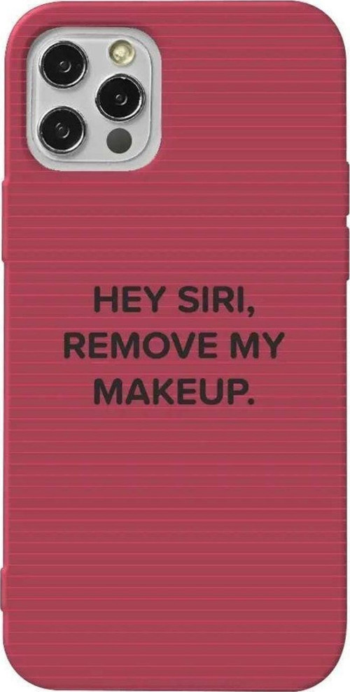 iPhone 13 Pro Bordo Renkli Silikon Telefon Kılıfı - Hey Siri