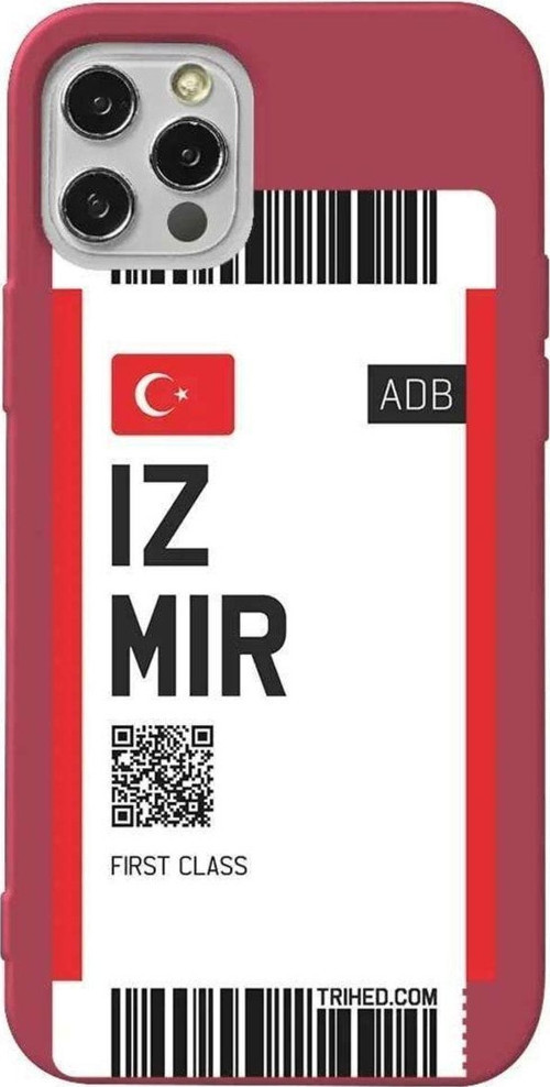 iPhone 13 Pro Bordo Renkli Silikon Telefon Kılıfı - Izmir Bileti