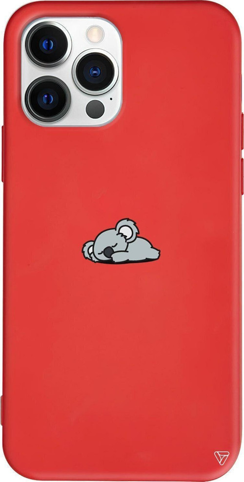 iPhone 13 Pro Kirmizi Renkli Silikon Telefon Kılıfı - Koala