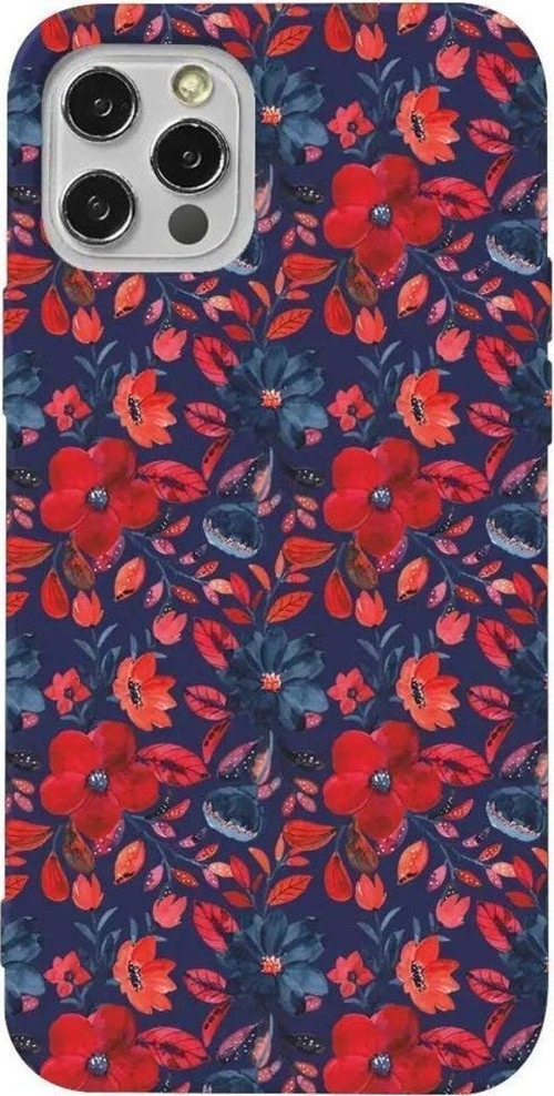 iPhone 13 Pro Lacivert Renkli Silikon Telefon Kılıfı - Spring