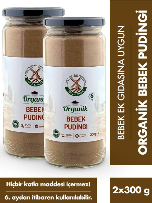 2'li Organik Bebek Pudingi 300 gr +6 Ay