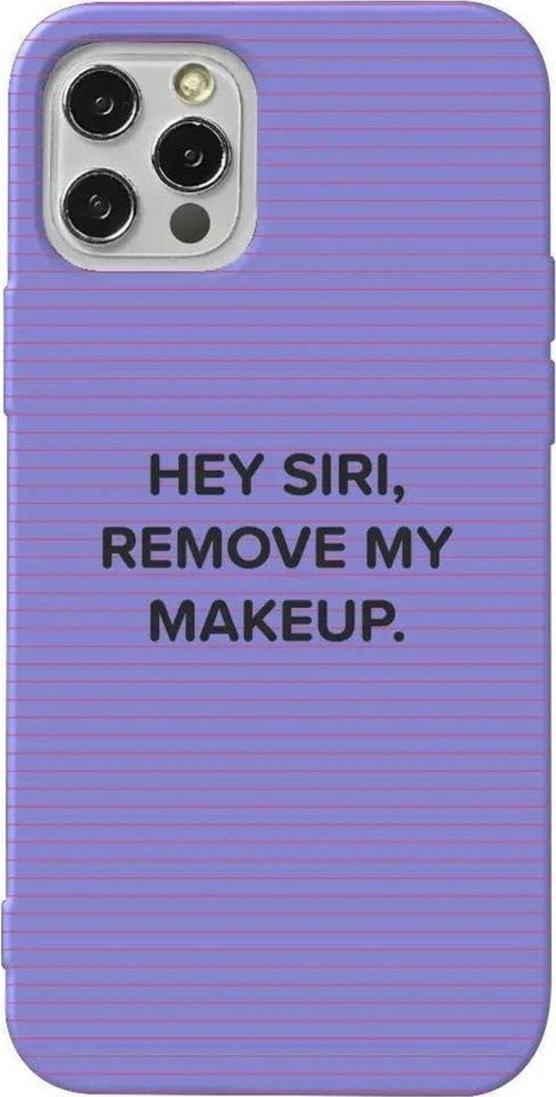 iPhone 13 Pro Lila Renkli Silikon Telefon Kılıfı - Hey Siri