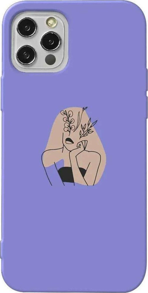 iPhone 13 Pro Lila Renkli Silikon Telefon Kılıfı - Listen