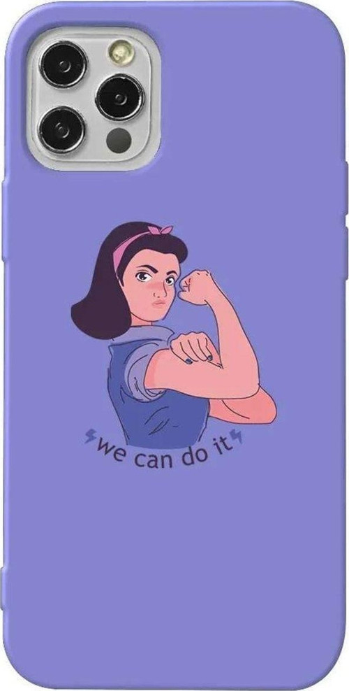 iPhone 13 Pro Lila Renkli Silikon Telefon Kılıfı - We Can Do It! 3