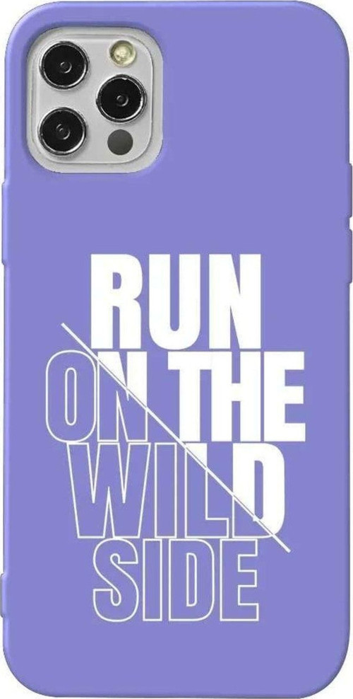 iPhone 13 Pro Lila Renkli Silikon Telefon Kılıfı - Wild Side
