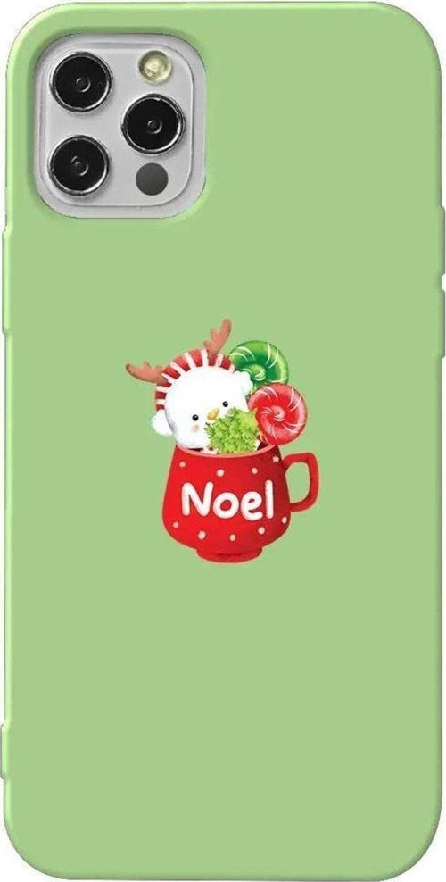 İphone 13 Pro Max Açik Yesil Renkli Silikon Telefon Kılıfı - A Cup Of Xmas 5