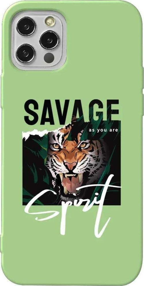 İphone 13 Pro Max Açik Yesil Renkli Silikon Telefon Kılıfı - Savage 2