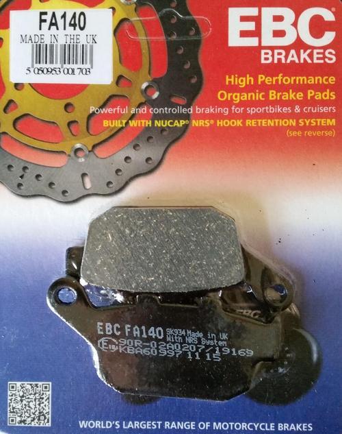 Fa140 1997-2002 Suzuki Freewind XF650 Uyumlu Arka Fren Balatası Organik Balata