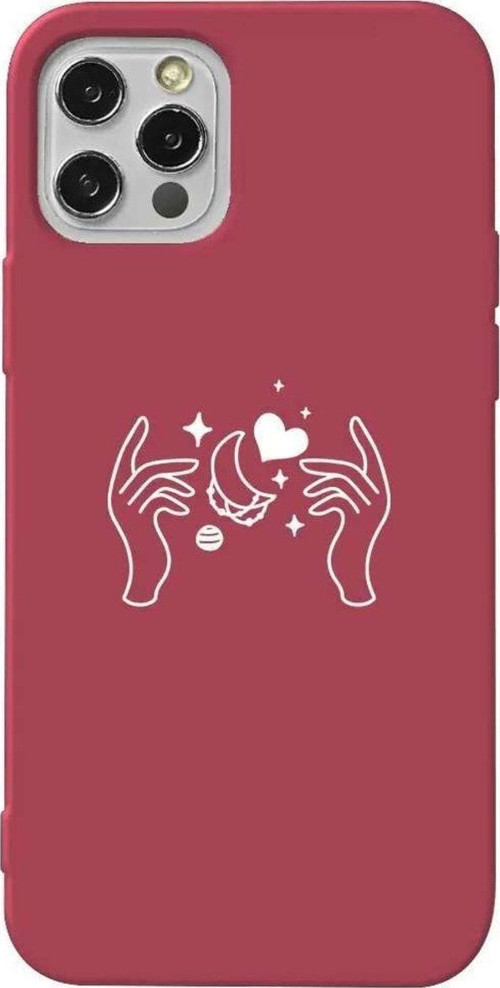 İphone 13 Pro Max Bordo Renkli Silikon Telefon Kılıfı - Hands Dream
