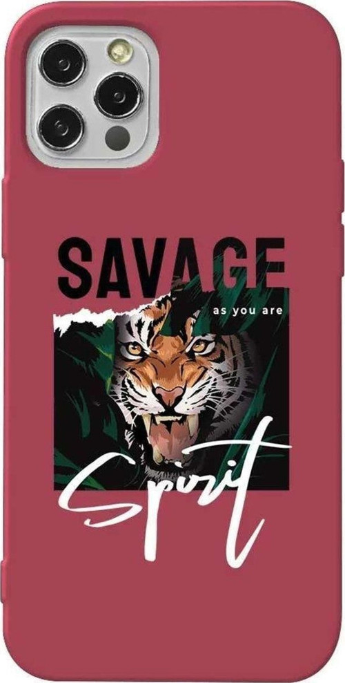 İphone 13 Pro Max Bordo Renkli Silikon Telefon Kılıfı - Savage 2