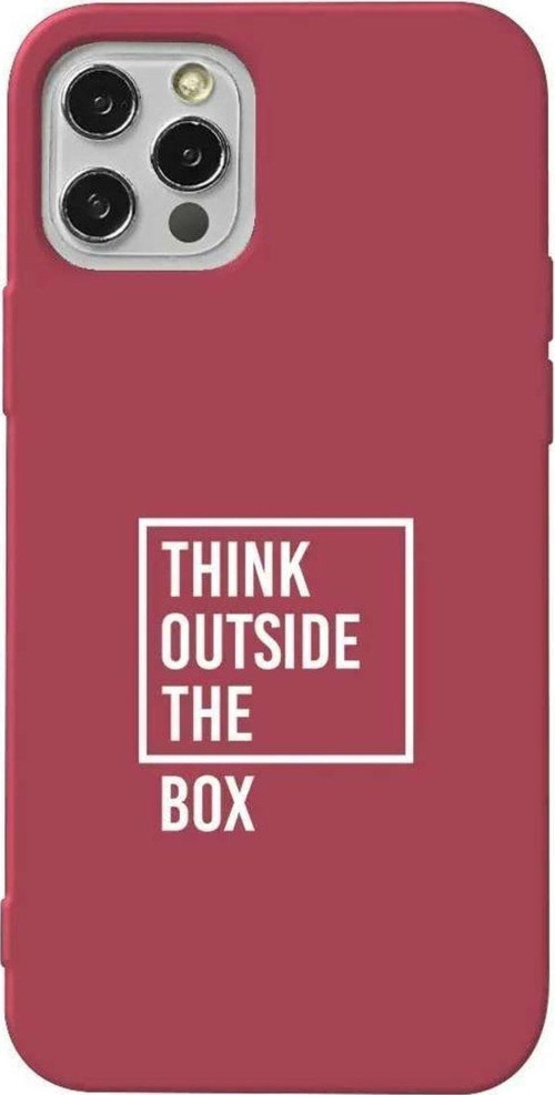 İphone 13 Pro Max Bordo Renkli Silikon Telefon Kılıfı - Outside Box 2