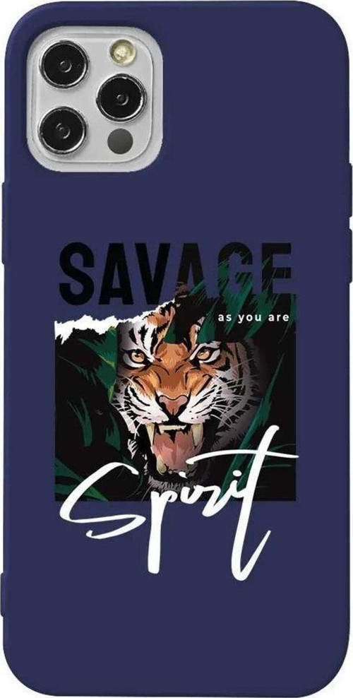 İphone 13 Pro Max Lacivert Renkli Silikon Telefon Kılıfı - Savage 2
