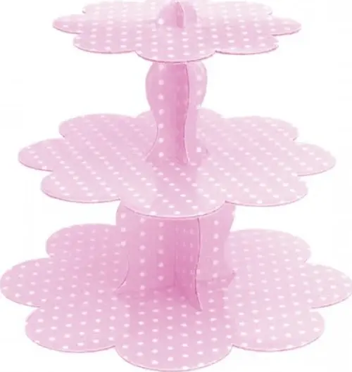 MYEBI KARTON CUPCAKE STANDI PEMBE PUANTİYE