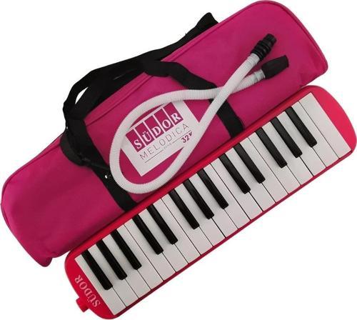 Pembe Çantalı Melodika - Melodika 32k Bez Çanta - Pembe Melodika
