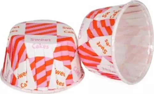 ÖZEL PET KAPSÜL 50*39mm 50 ADET PEMBE SWEET CAKES