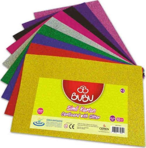 Simli Karton 10 RENK KARIŞIK 50x70 cm.