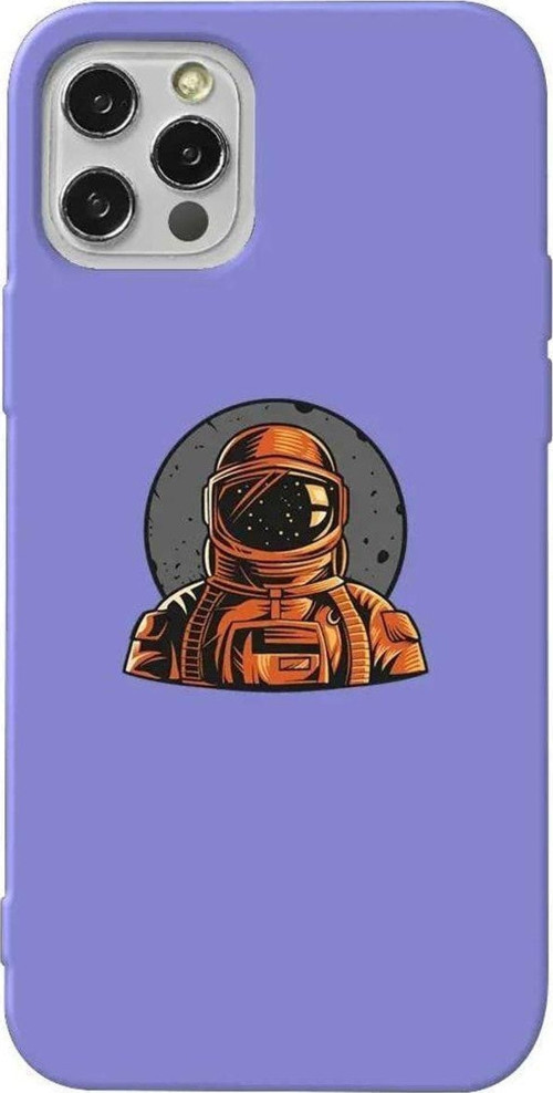 İphone 13 Pro Max Lila Renkli Silikon Telefon Kılıfı - Marsli