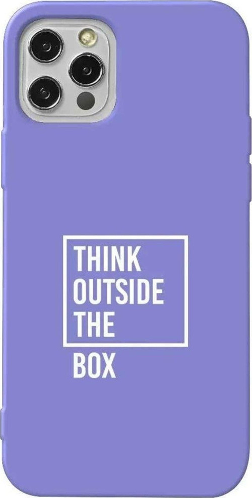 İphone 13 Pro Max Lila Renkli Silikon Telefon Kılıfı - Outside Box 2