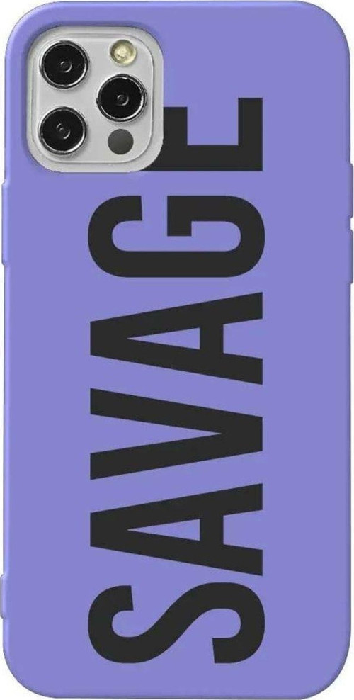 İphone 13 Pro Max Lila Renkli Silikon Telefon Kılıfı - Savage