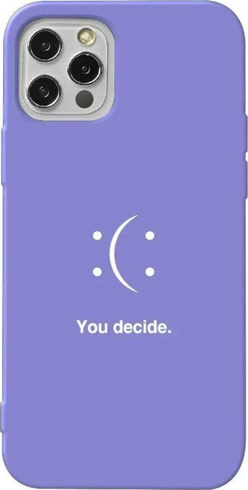 İphone 13 Pro Max Lila Renkli Silikon Telefon Kılıfı - You Decide