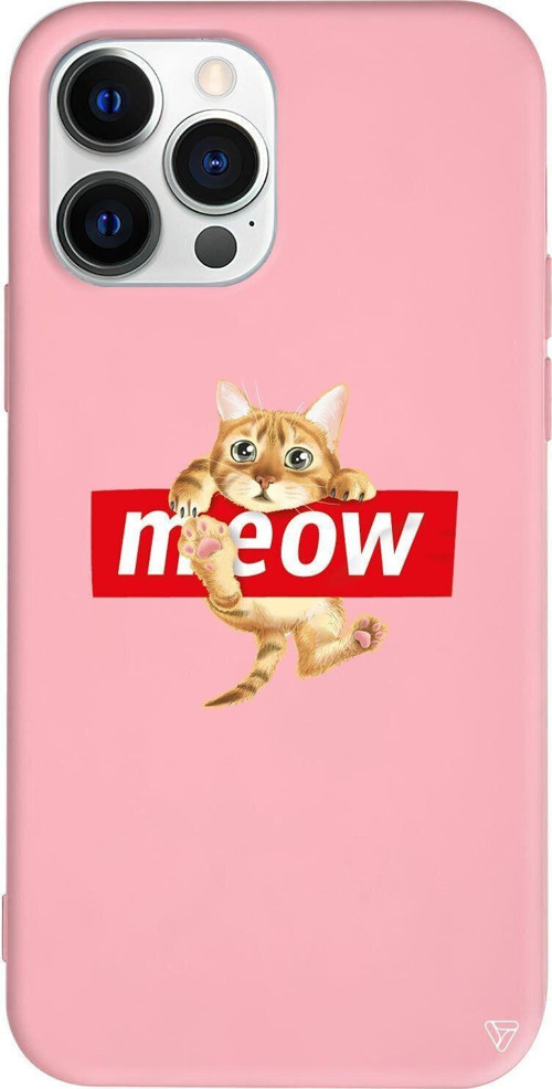 İphone 13 Pro Max Pembe Renkli Silikon Telefon Kılıfı - Meov