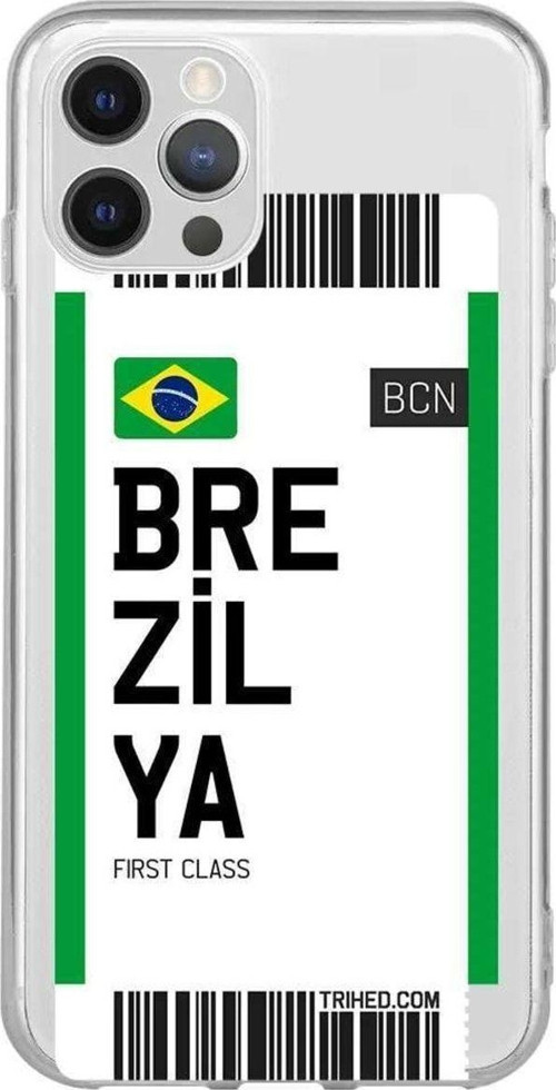 İphone 13 Pro Max Seffaf Telefon Kılıfı - Brezilya Bileti