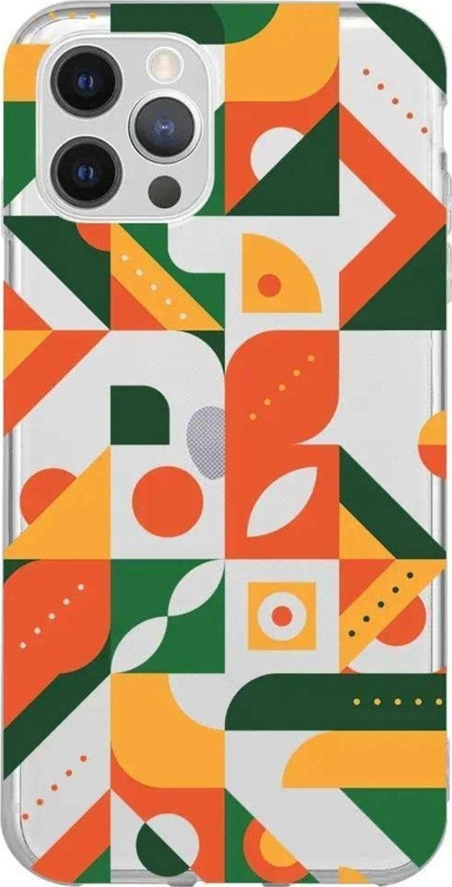 iPhone 13 Seffaf Telefon Kılıfı - Abstract Desen 8