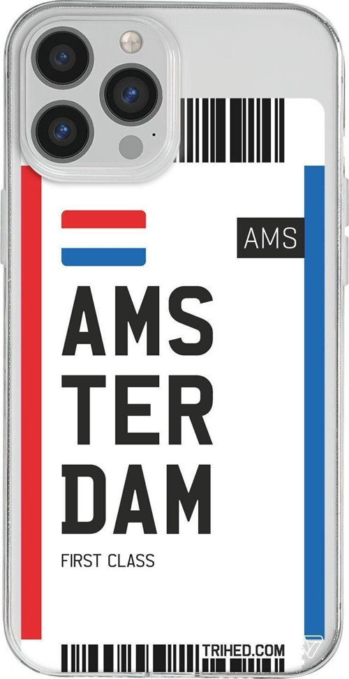 İphone 13 Pro Max Seffaf Telefon Kılıfı - Amsterdam Bileti