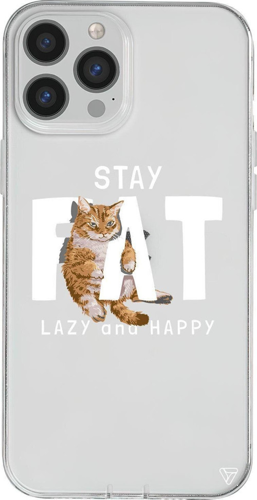 İphone 13 Pro Max Seffaf Telefon Kılıfı - Sisman Kedi