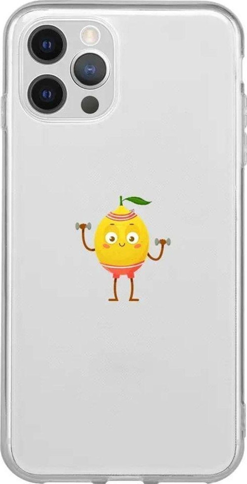 İphone 13 Pro Max Seffaf Telefon Kılıfı - Muscular Limon