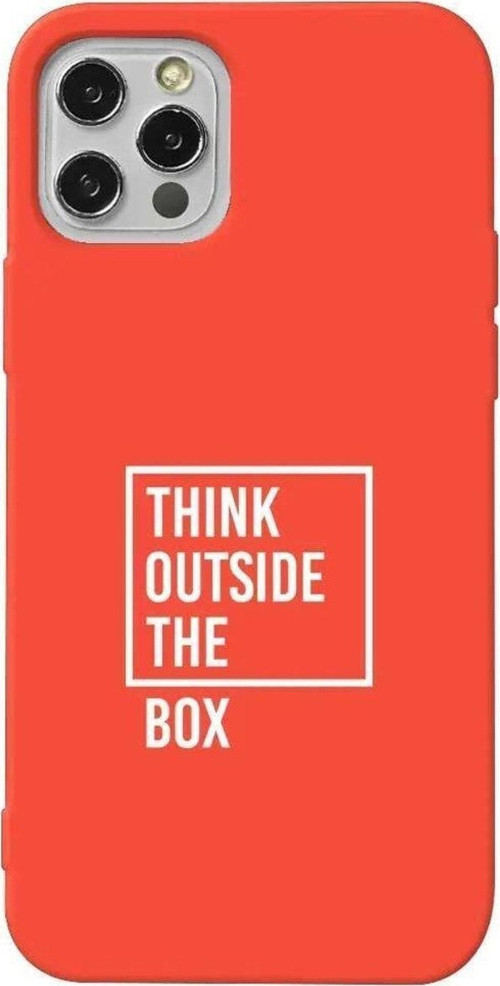 İphone 13 Pro Max Turuncu Renkli Silikon Telefon Kılıfı - Outside Box 2