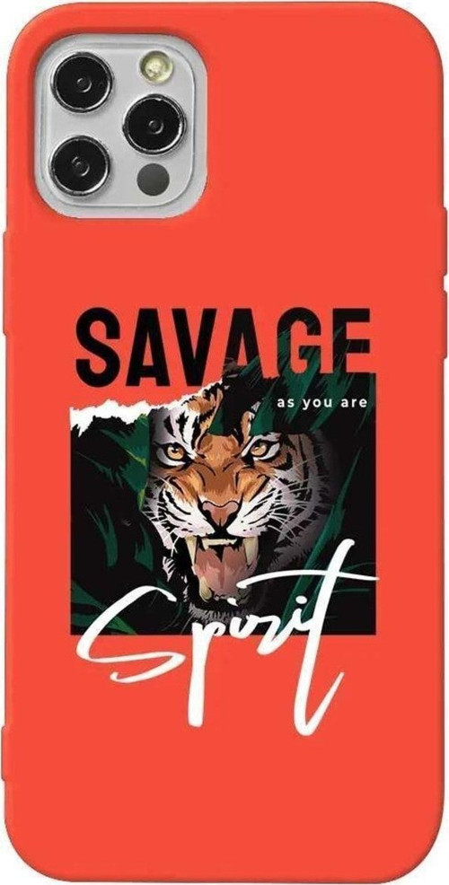 İphone 13 Pro Max Turuncu Renkli Silikon Telefon Kılıfı - Savage 2