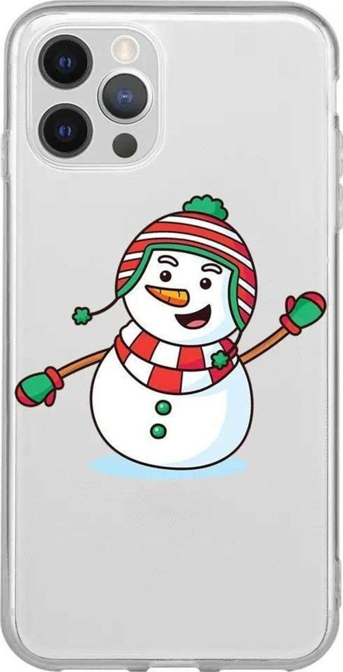 İphone 13 Pro Max Uyumlu Seffaf Telefon Kılıfı - Snowman 2