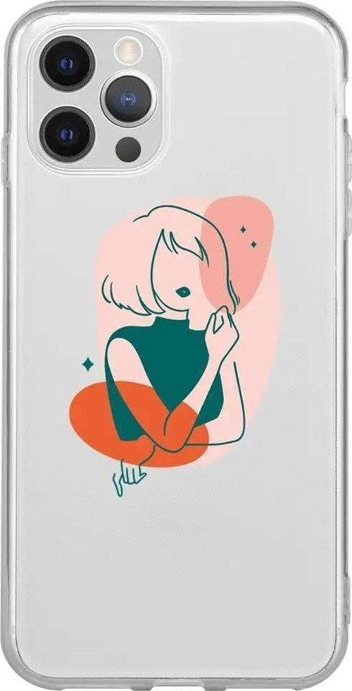 iPhone 13 Pro Seffaf Telefon Kılıfı - Cute Girl