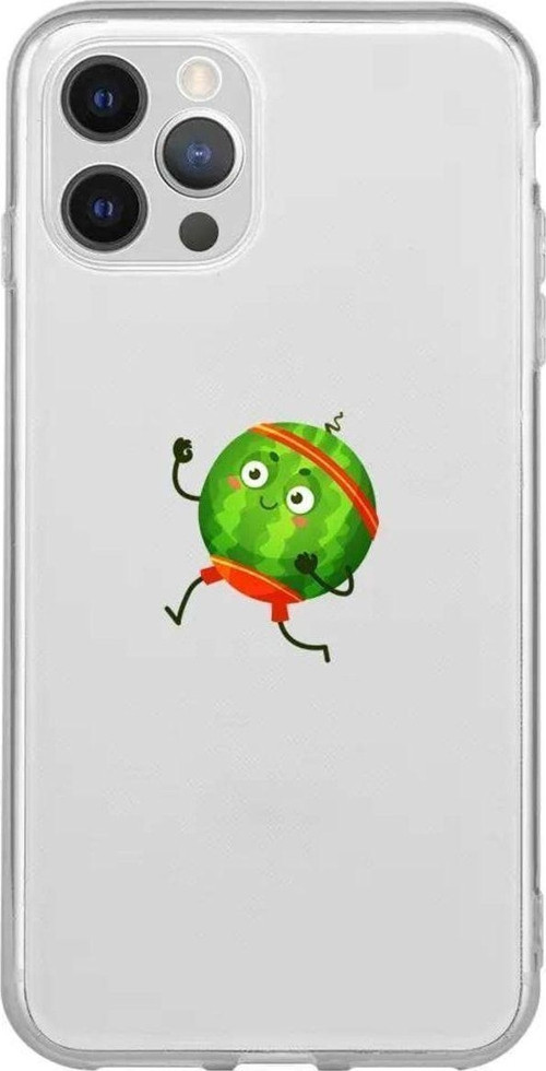 iPhone 13 Pro Seffaf Telefon Kılıfı - Atletik Karpuz